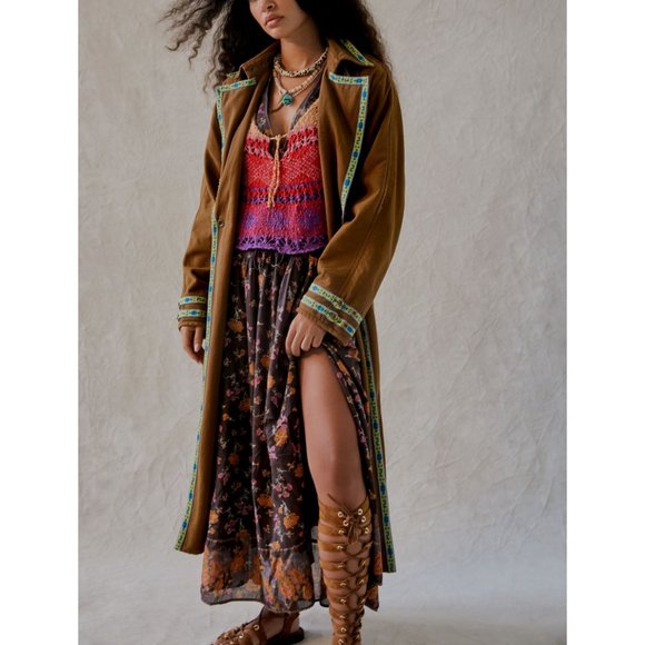 🎉LAST CHANCE🎉 FREE PEOPLE Lysette Maxi Dress / Chocolate Combo - Picture 7 of 10